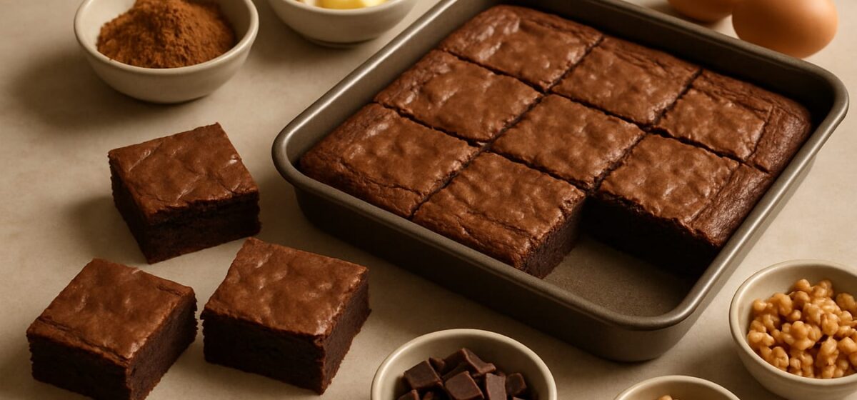 طرز تهیه براونی خانگی مرحله‌به‌مرحله؛ از بافت فاجی تا برش تمیز